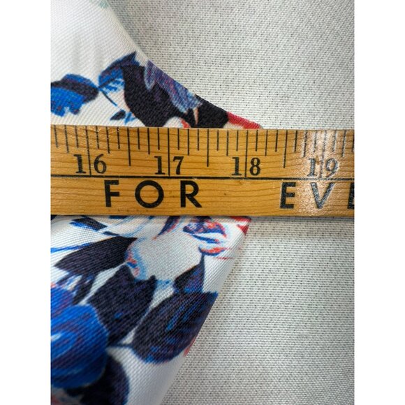 Akira Chicago Black Label Floral Sleeveless Dress V-Neckline & Cross Back Straps - Picture 10 of 13